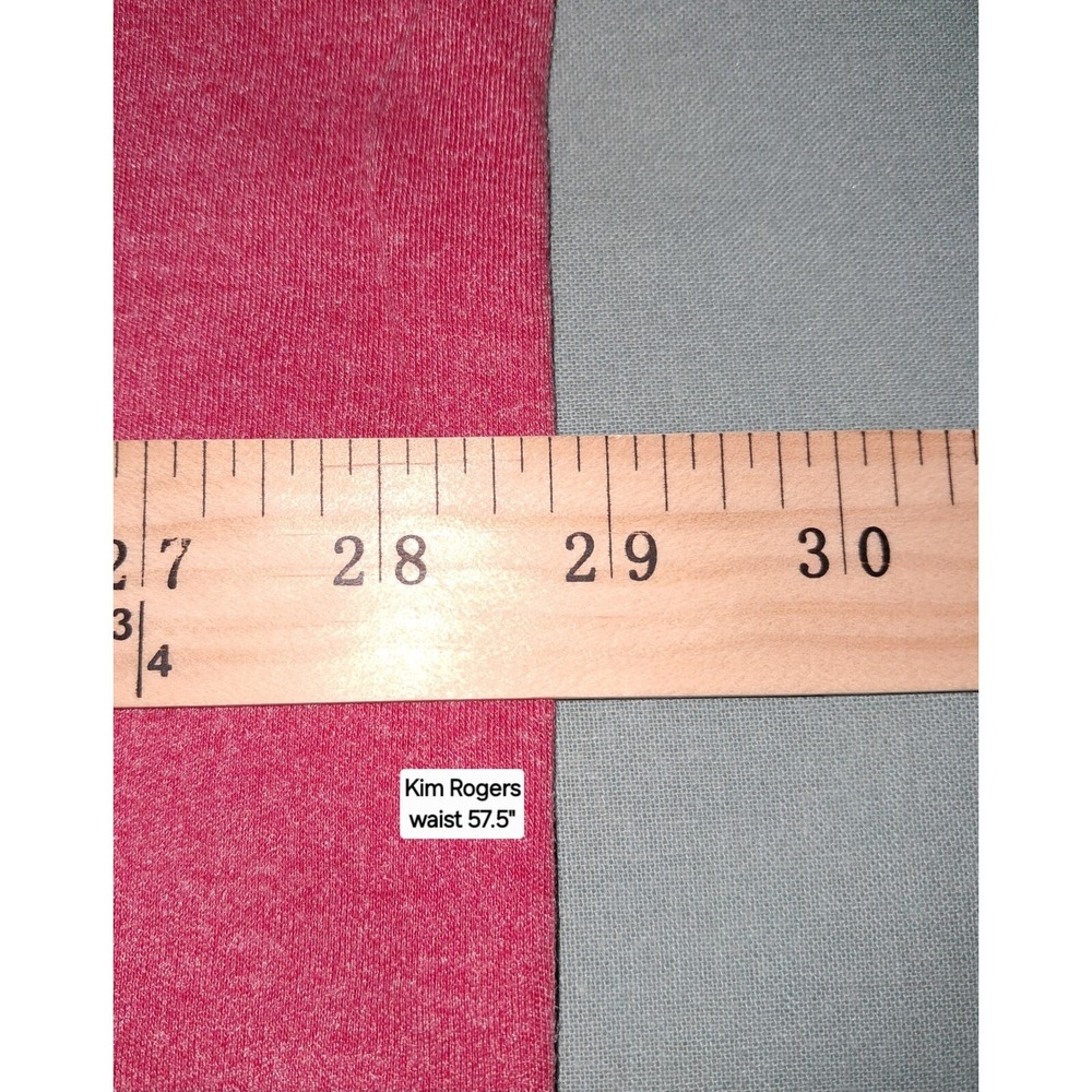 Kim Rogers Perfectly Soft Top, 2X, Red, 3/4 Sleeve, Red, 30" long - Picture 4 of 5